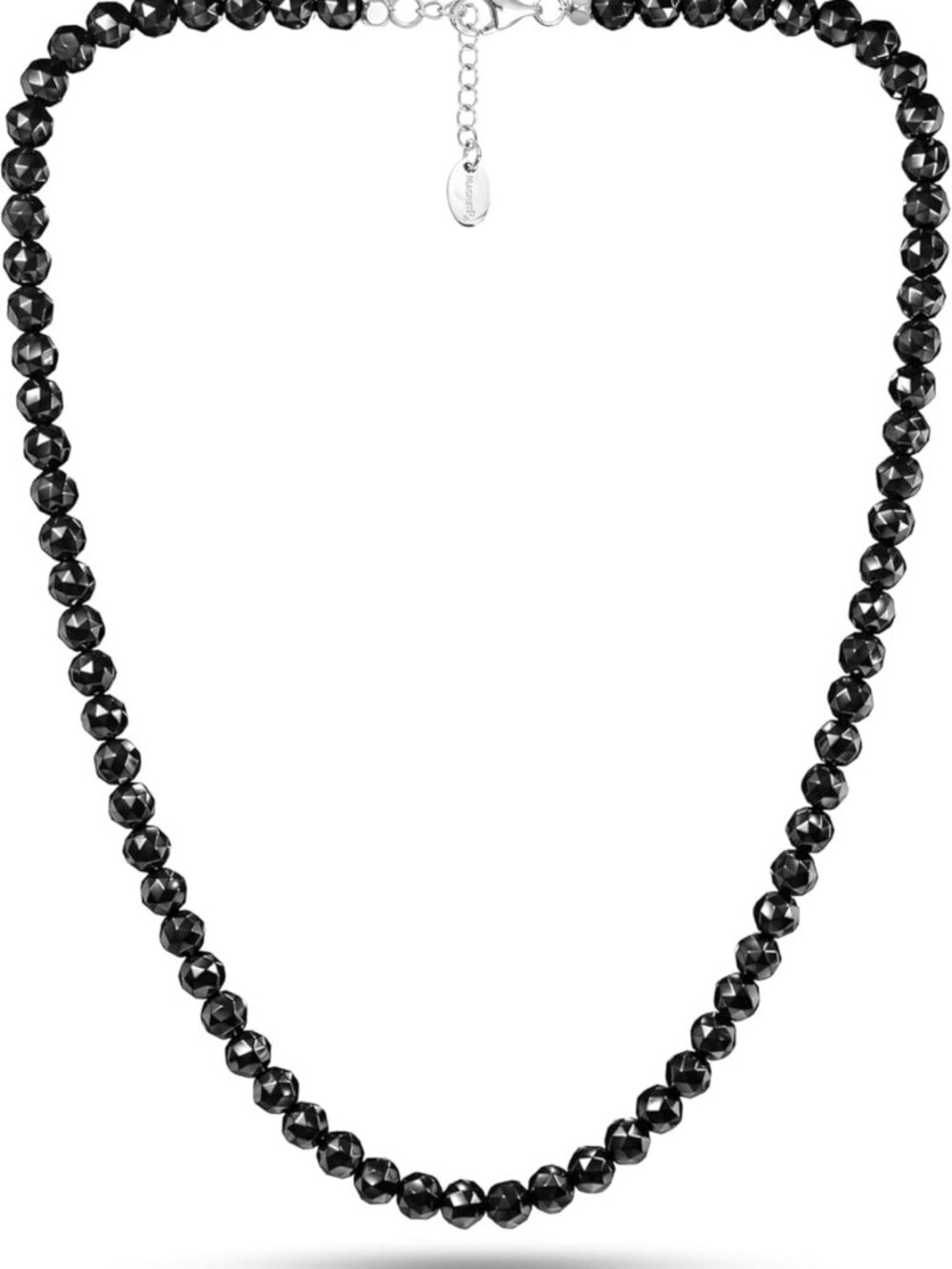 Ultra Strength Magnetic Hematite Beaded Necklace for Men & Women - 6mm Faceted